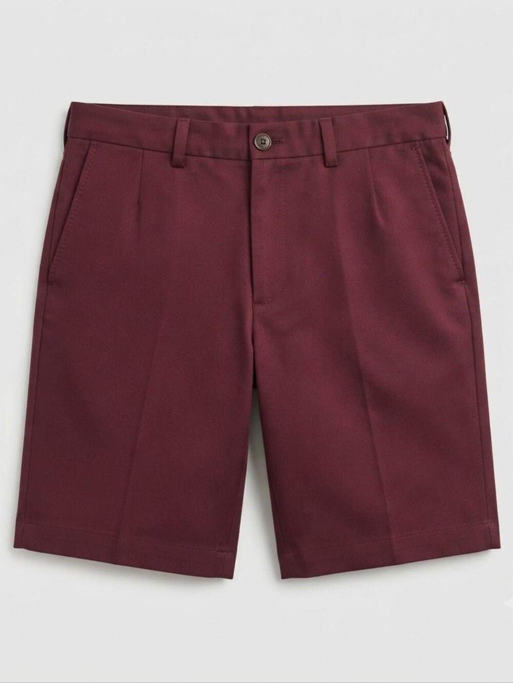 Haggar Men’s Burgundy Dress Shorts Size 34 Pleated Flat Front Casual Slacks